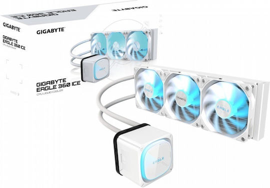 Gigabyte EAGLE 360 ICE Wasserkühlung AIO CPU Mit Dreifacher Ventilator 120mm Weiße