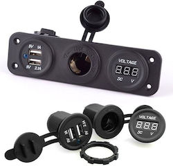 Car Charging Panel Dual USB Voltmeter