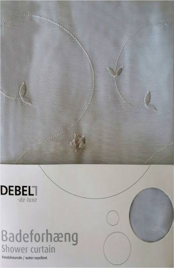 Texi Bath Fleurie Cortină De Duș Țesătură 180x200cm Gri Texi Bath Fleurie Cortină De Duș Țesătură 180x200cm Gri