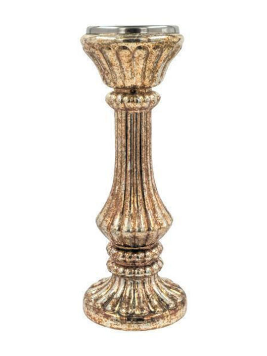 Fylliana Glass Candle Holder In Gold Colour 12x...