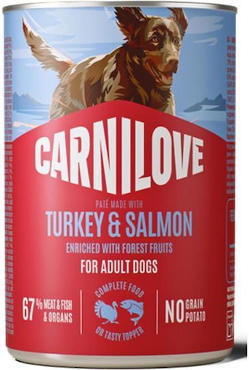 Carnilove Wet Dog Food in Cans with Turkey, Salmon, Meat and Potatoes 1000gr