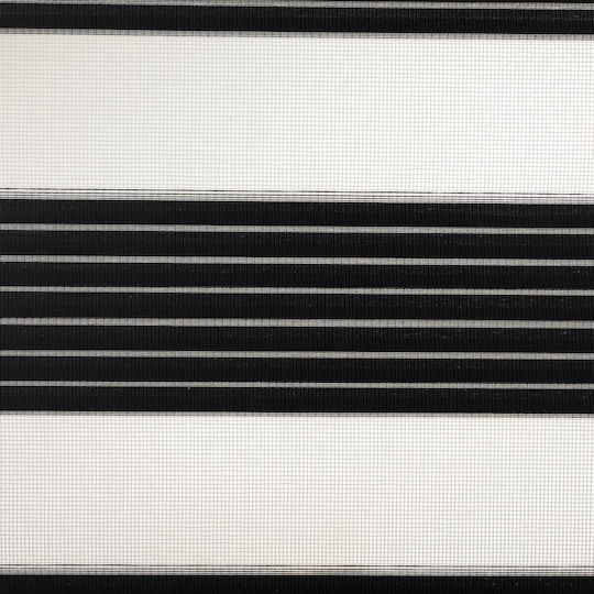 BetterHome Roller Blinds 525817 Partial Blackout Double Black Width 140xHeight 120cm MHB-7517-07-140x120