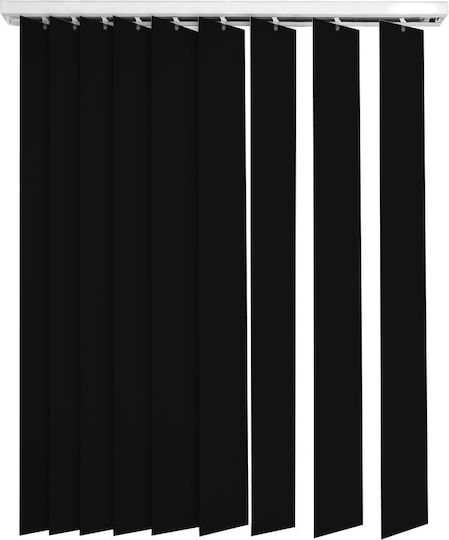 BetterHome 625090 Stoff Jalousie in Schwarz Farbe P140xH250cm