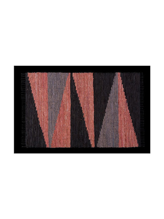 Decostar Килим За Камина Правоъгълен Кожен Червен 120x180см