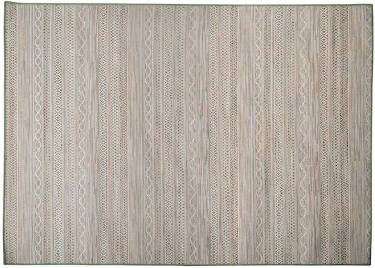 Modernes Wohnzimmer Teppich Maschinengefertigt Korbweide 160x230 cm Decostar Weiß
