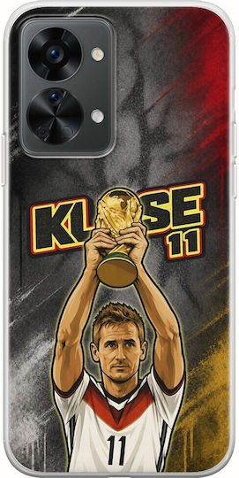 World Stars Collection Miroslav Klose OnePlus Nord 2T 5G Flexible TPU Transparent Silicone Case