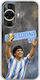 World Stars Collection Diego Maradona Huawei Nova 12s Flexible TPU Transparent Silicone Case