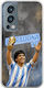 World Stars Collection Diego Maradona OnePlus Nord 2 5G Flexible TPU Transparent Silicone Case