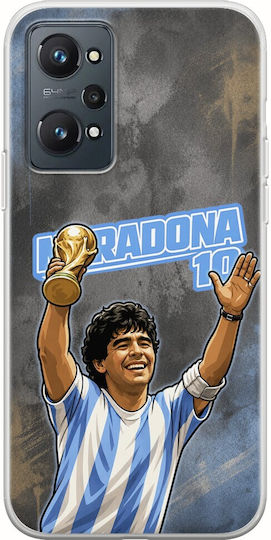 World Stars Collection Diego Maradona Realme GT 2 5G Flexible TPU Transparent Silicone Case