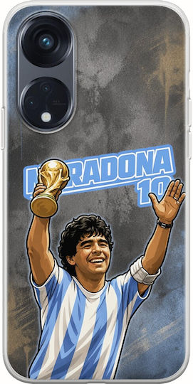World Stars Collection Diego Maradona Case Oppo Reno 8t 5g Flexible Tpu Transparent Silicone