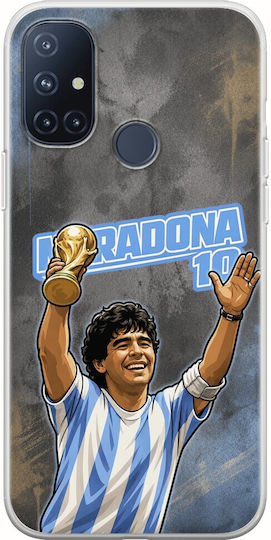 World Stars Collection Diego Maradona OnePlus N10 5G Flexible TPU Transparent Silicone Case