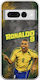 Mobile Phone Case World Stars Collection Ronaldo Google Pixel 7 5G Flexible TPU Transparent Silicone