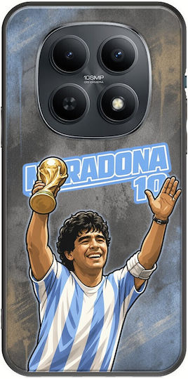 Handyhülle World Stars Collection Diego Maradona Xiaomi Redmi Note 15 5g Schwarze Tpu Mehrfarbige Silikon