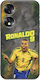Handyhülle World Stars Collection Ronaldo Ehre 70 5g Schwarze TPU Mehrfarbige Silikon