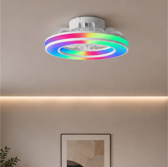 Brilliant G80915/05 Ventilator de Tavan 41.5cm cu Lumină Albă