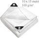 MP Pânză De Acoperire Rotundă Impermeabilă 100gr/m² Cu Diametru 10m Tip De Lumină Gri