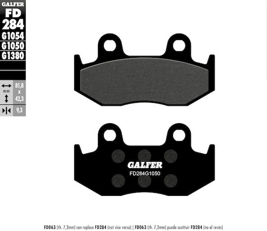 Plăcuțe De Frână Galfer Kh323 Semi-metalice Grosime 9.2 Mm Scuter