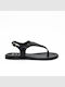Damen Flache Sandalen Schwarz