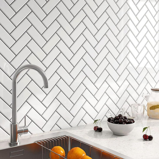 Self-adhesive 3d Wall Tiles Waterproof 5 Pieces 30x30 Cm White Self-adhesive 3d Wall Tiles Waterproof 5 Pieces 30x30 Cm White