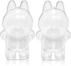 Protective Transparent Plastic Case Box Hanging Plush Toy 2 Pcs Protective Transparent Plastic Case Box Hanging Plush Toy 2 Pcs