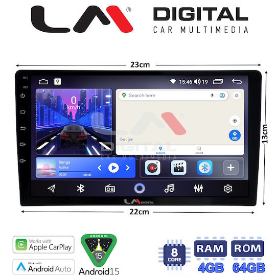 Ηχοσύστημα Αυτοκινήτου (Bluetooth/USB/WiFi/GPS/Apple-Carplay/Android-Auto) με Οθόνη Αφής 9"