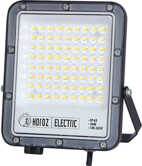 Horoz Electric Smd Στεγανός Προβολέας LED 50W Ρυθμιζόμενο Λευκό IP65