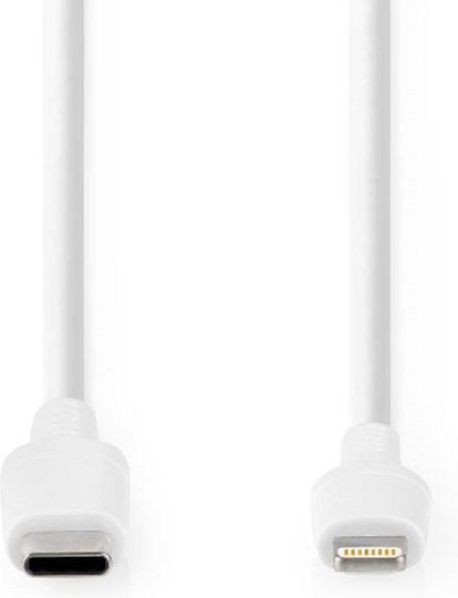 Nedis USB-C to Lightning Cable Λευκό 2m CCGL39650WT20