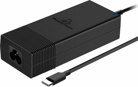 Powertech USB-C Φορτιστής Laptop 90W 1.5A με Αποσπώμενο Καλώδιο Τροφοδοσίας