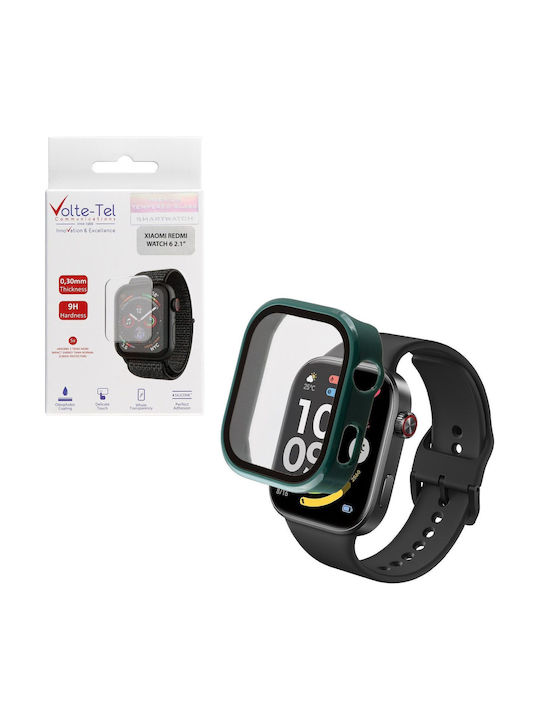Volte-Tel Kunststoff Mit Gehärtetem Glas Tragbare Hülle in Grüner Farbe Für Xiaomi Redmi Watch 6 Volte-Tel Kunststoff Mit Gehärtetem Glas Tragbare Hülle in Grüner Farbe Für Xiaomi Redmi Watch 6