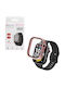 Volte-Tel Plastic Case with Tempered Glass in Burgundy Colour for Xiaomi Redmi Watch 6