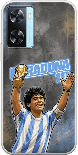 World Stars Collection Diego Maradona Oppo A77 5g Flexible TPU Transparent Silicone Case