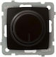 Ospel Ospel Dimmerschalter mit Rahmen LED Rotierend 100W in Brauner Farbe