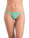 Women's String with Green Lace