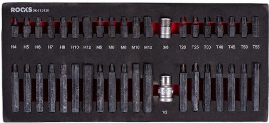 Rooks Ядки Torx с Рамка Хост HEX Шестнадесетичен Комплект 40 Бройки