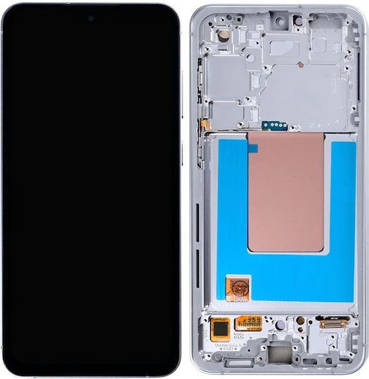 Screen with Touch Mechanism and Frame for Galaxy S24 FE (Silver)