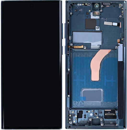 Screen with Touch Mechanism and Frame for Galaxy S22 Ultra (Green)