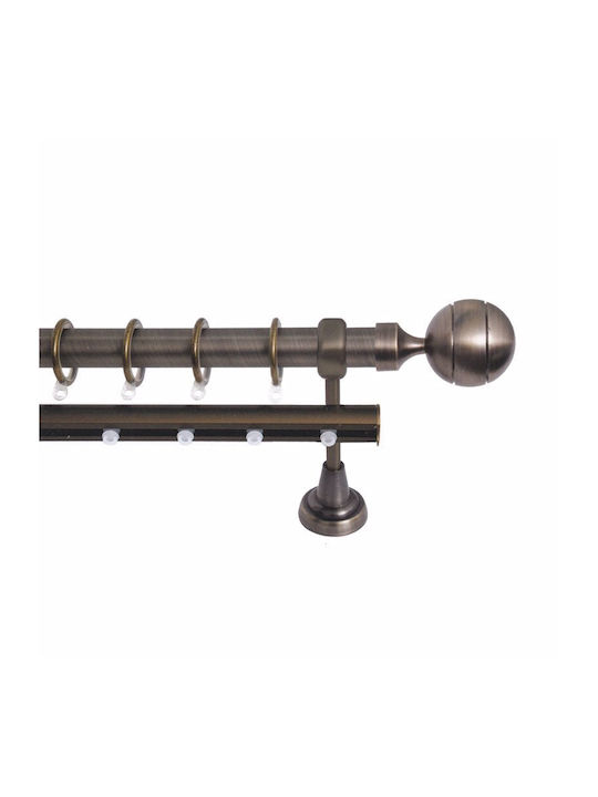 Import Hellas Metallic Curtain Pole No5 Double ...