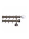 Import Hellas Metallic Curtain Pole No9 Double with Rod Ø25mm 140cm Bronze