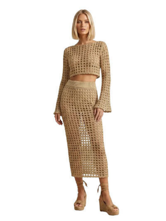 Chica Damenbademode Gold Kaftan