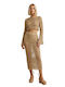 Chica Damenbademode Gold Kaftan