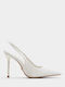 Spitze Zehen Pumps mit Hohem Absatz in Creme