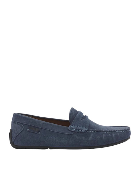 Wrangler Δερμάτινα Ανδρικά Loafers σε Μπλε Χρώμα