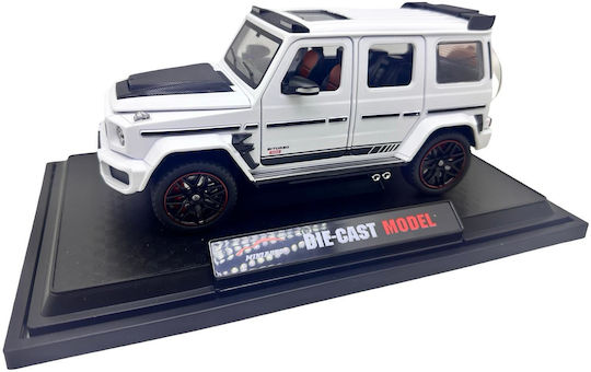 Mercedes G-class Brabus Amg White 1:24 Die-cast Model Opening Doors Hood Sounds Lights
