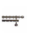 Import Hellas Metallic Double Curtain Pole No6 by Rail Φ25mm 140cm Bronze