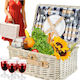 Wicker Picnic Basket 4 People Cutlery Glasses Gift More&deco