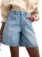 Women's Denim Bermudas Blue 31000671-Light-Blue-Denim