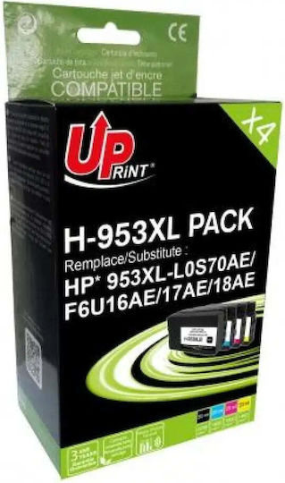 Uprint Мастилница Hp 953xl Комплект Officejet Pro 8210 8710 7720 Bk+c+y+m