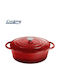 Heinner Oval Gusseisen Niederländischer Ofen 33,5x26cm 6lt