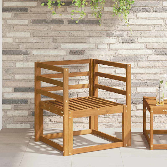 vidaXL Outdoor Chair Wooden Brown 2 Pieces