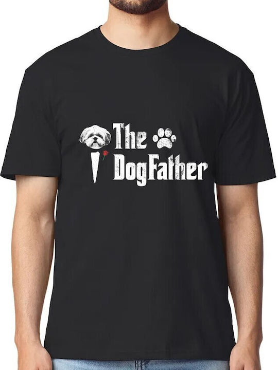 T-shirt DogFather Dog Paw Rose Pop Culture Black